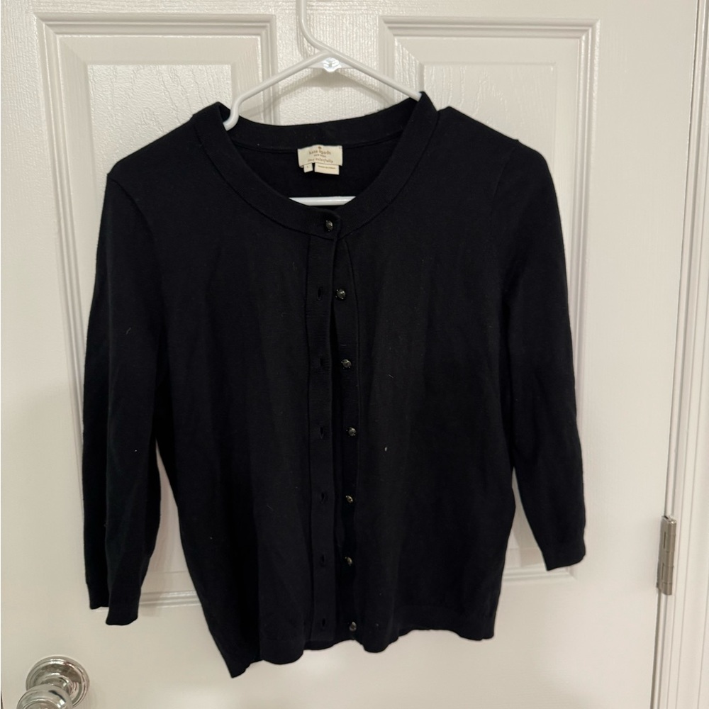 Kate Spade Black Button-Up Cardigan
